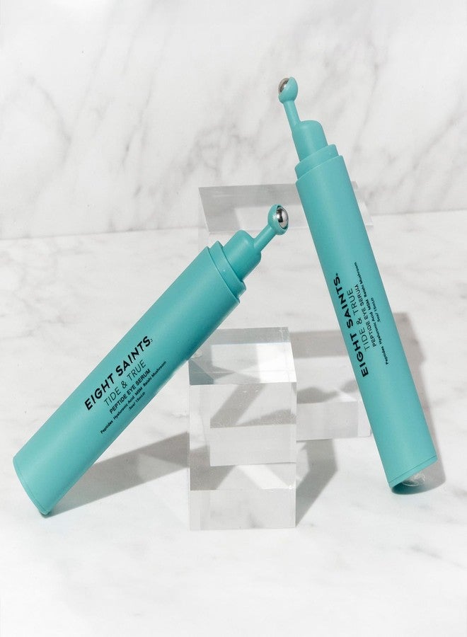 Eight Saints Tide & True Peptide Eye Serum for Puffiness & Wrinkles, Under Eye Roller Ball Treatment for Dark Circles & Fine Lines, Natural & Organic Eye Cream, 0.5 fl oz - Image 5